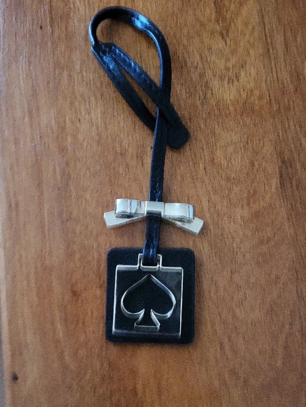 Black Spade Pendant Leather Lanyard - Designer Style